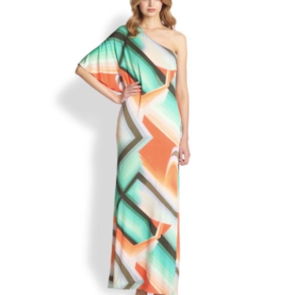 Trina Turk | Dresses | Trina Turk Sausalito Multi Color One Shoulder Dress H4